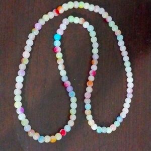 #003 Multi-color vibrant glass beads necklace